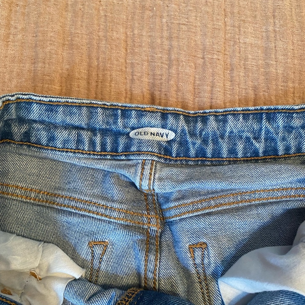 High waisted "slouchy straight" cropped jeans